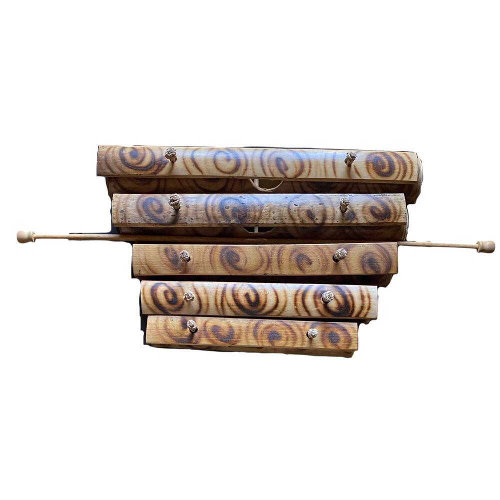 Traditional Wooden Oriental Indonesian Balinese Musical Instrument Xylophone
